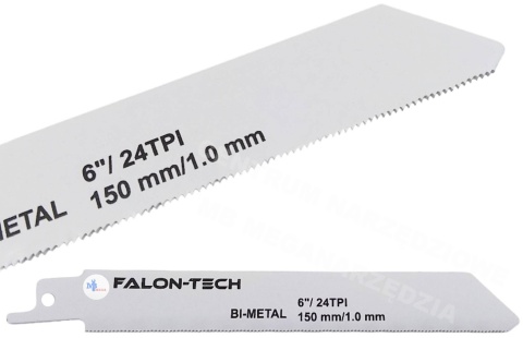 FALON TECH Saw blades 5pcs. for metal 150mm for reciprocating saw FALON TECH Saw blades 5pcs. for metal 150mm for reciprocating saw