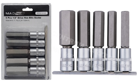MGS13103 Allen set 5pcs 1/2" INCH