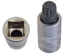 CONDOR Shank socket, spline 1/2'M13 x 55 mm Cr-V