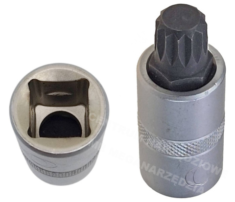 CONDOR Shank socket, spline 1/2'M13 x 55 mm Cr-V CONDOR Shank socket, spline 1/2'M13 x 55 mm Cr-V