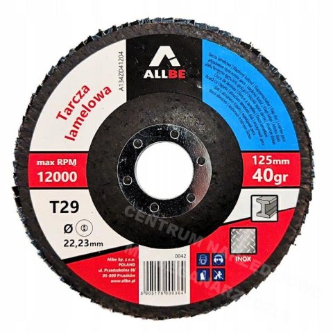 Abrasive mop 125 P 40 inox zirconia metal Abrasive mop 125 P 40 inox zirconia metal