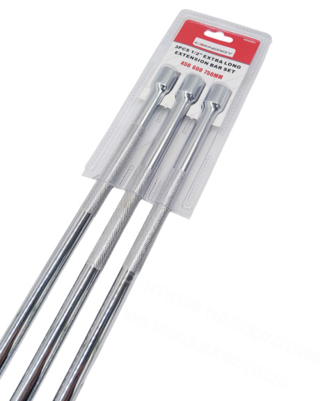 ENERGY Extension set 1/2" 3 pcs. 450-600-750mm CrV Steel ENERGY Extension set 1/2" 3 pcs. 450-600-750mm CrV Steel