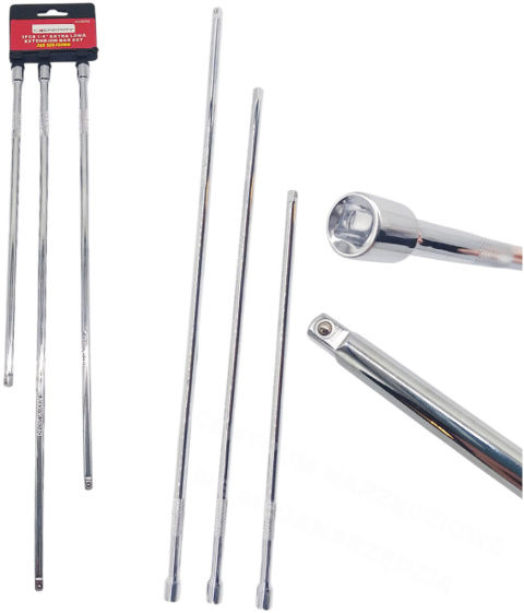 ENERGY Extension Cable Set 1/4" 3pcs. 300 mm, 380 mm, 450 mm ENERGY Extension Cable Set 1/4" 3pcs. 300 mm, 380 mm, 450 mm
