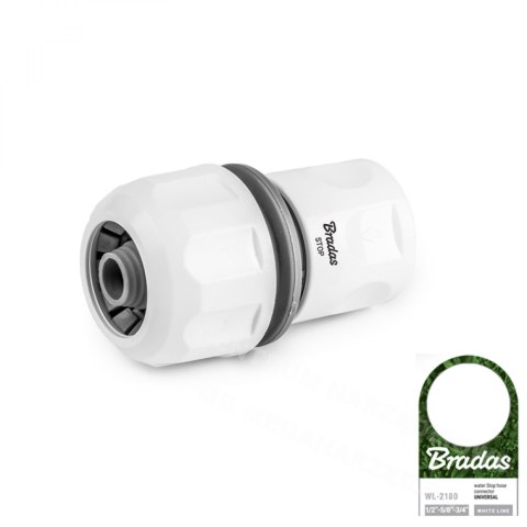Universal quick coupling 1/2", 5/8", 3/4" stop /white line