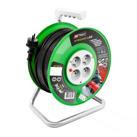 AWTOOLS Extension Cable Reel Standard 40m 3x1.5mm 16A/3680W