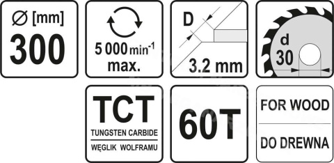 YT-6077 PIŁA TARCZOWA WIDIA 300x30x60T YT-6077 PIŁA TARCZOWA WIDIA 300x30x60T