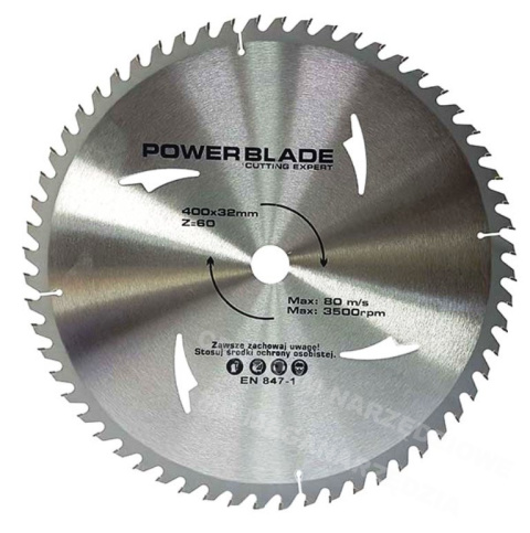 M09075 TARCZA WIDIOWA 400x32mm 60T POWER BLADE