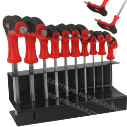 M66435 KLUCZE IMBUSOWE HEX TYPU T 2-10mm STOJAK