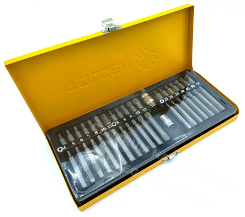 ZESTAW BITÓW HEX IMBUS TORX SPLINE 40elm TOLLSEN ZESTAW BITÓW HEX IMBUS TORX SPLINE 40elm TOLLSEN