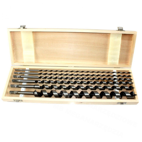 ZESTAW WIERTEŁ 6szt. ŚWIDRY DO DREWNA 460mm 6-18mm ZESTAW WIERTEŁ 6szt. ŚWIDRY DO DREWNA 460mm 6-18mm