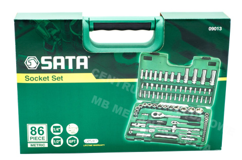 ZESTAW KLUCZY NASADOWYCH 86elm SATA GL09013 ZESTAW KLUCZY NASADOWYCH 86elm SATA GL09013
