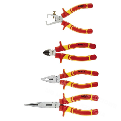 NEO TOOLS 01-236 Zestaw szczypiec szczypce elektryka 1000V 4 szt NEO TOOLS 01-236 Zestaw szczypiec szczypce elektryka 1000V 4 szt