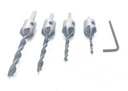 Wood drill bits 3-6mm with countersink 5 pcs.