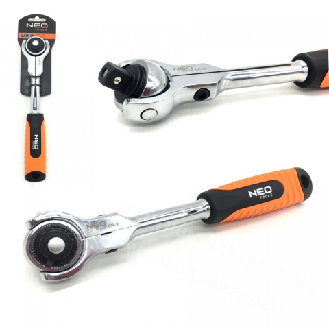 08-546 NEO TOOLS GRZECHOTKA OBROTOWA 360* 1/2" 72z