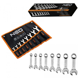 09-791 NEO TOOLS KLUCZE PŁ-OCZ. 8-19mm KRÓTKIE 8szt