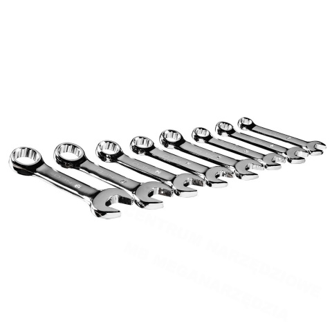 NEO TOOLS Zestaw kluczy płasko-oczkowych klucze krótkie 8-19 mm NEO TOOLS Zestaw kluczy płasko-oczkowych klucze krótkie 8-19 mm