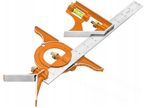 NEO TOOLS Kątownik wielofunkcyjny 30cm kątomierz wikiel NEO TOOLS Kątownik wielofunkcyjny 30cm kątomierz wikiel