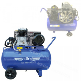 ADLER Kompresor sprężarka 100L 10 BAR 350 l/min WŁOSKI