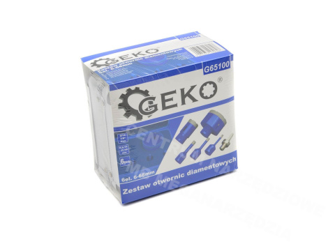 GEKO Otwornice diamentowe do gresu glazury 6-68 korony G65100 GEKO Otwornice diamentowe do gresu glazury 6-68 korony G65100