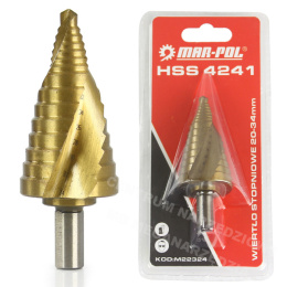 M22324 WIERTŁO STOŻKOWE STOPNIOWE 20-34MM HSS SPIRALNE
