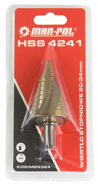 M22324 WIERTŁO STOPN. SPIRALNE 20-34MM HSS4241 M22324 WIERTŁO STOPN. SPIRALNE 20-34MM HSS4241