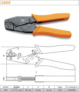 BETA SZCZYPCE DO ZACISKANIA KOŃCÓWEK 0,5-2,5mm2