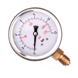 MANOMETR GLICERYNOWY 63mm 0-12 BAR 1/4 DOLNY