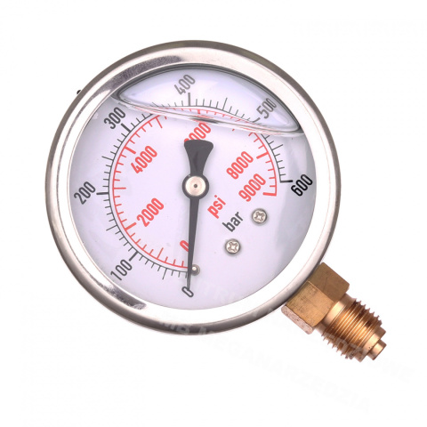 MANOMETR GLICERYNOWY 63mm 0-600 BAR 1/4 DOLNY MANOMETR GLICERYNOWY 63mm 0-600 BAR 1/4 DOLNY