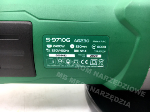 SZLIFIERKA KĄTOWA 230mm 2400W DIAX KĄTÓWKA STALCO SZLIFIERKA KĄTOWA 230mm 2400W DIAX KĄTÓWKA STALCO