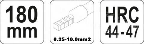 FT02510 SZCZYPCE DO TULEJEK KABLI HS8 0,25-10mm2 FT02510 SZCZYPCE DO TULEJEK KABLI HS8 0,25-10mm2