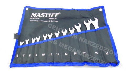 KLUCZE PŁASKO OCZKOWE 12pcs MASTIFF PŁACHTA KLUCZE PŁASKO OCZKOWE 12pcs MASTIFF PŁACHTA