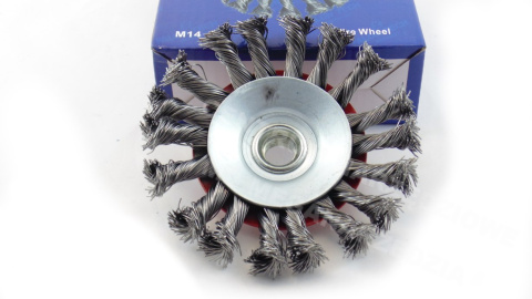 WIRE BRUSH 115mm M14 BRAIDED WIRE BRUSH 115mm M14 BRAIDED