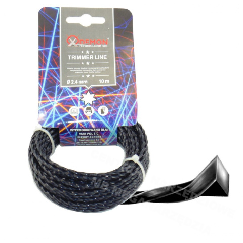 Żyłka do kosy podkaszarki skręcona 2,4mm 10M Żyłka do kosy podkaszarki skręcona 2,4mm 10M