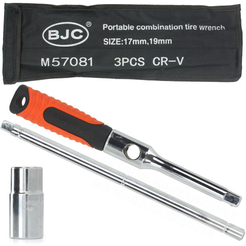 KLUCZ DO KÓŁ 17x19 POKRĘTŁO KOŁA Z PRZETYCZKĄ BJC M57081 KLUCZ DO KÓŁ 17x19 POKRĘTŁO KOŁA Z PRZETYCZKĄ BJC M57081