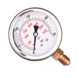 MANOMETR GLICERYNOWY 63mm 0-250 BAR 1/4 DOLNY