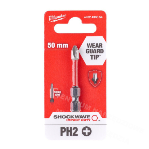 MILWAUKEE bit Shockwave PH2 50mm MILWAUKEE bit Shockwave PH2 50mm