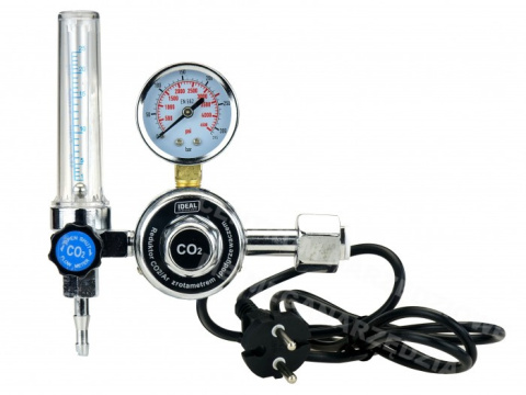 Reduktor CO2/Ar z rotametrem i podgrzewaczem 36V Reduktor CO2/Ar z rotametrem i podgrzewaczem 36V