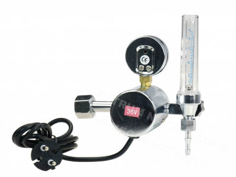 Reduktor CO2/Ar z rotametrem i podgrzewaczem 36V Reduktor CO2/Ar z rotametrem i podgrzewaczem 36V