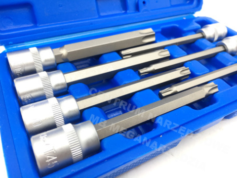 KLUCZE TRZPIENIOWE TORX TORKSY DŁUGIE 7szt T25-T60 KLUCZE TRZPIENIOWE TORX TORKSY DŁUGIE 7szt T25-T60