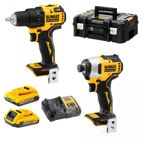 DEWALT Zestaw combo 18V 2x2,0Ah DCK2061D2T