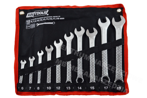 AWTOOLS KPL. KLUCZY PŁ-OCZ. 10SZT 6-19mm PŁACHTA