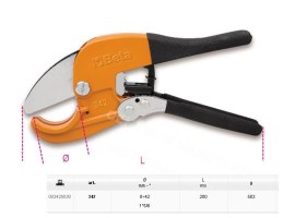 BETA PRZECINAK / NOŻYCE Z MECHANIZMEM ZAPADKOWYM DO RUR Z PCW 200mm FI - 0-42mm