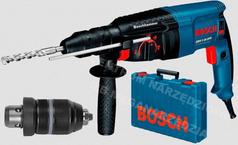 BOSCH Młotowiertarka z opcją kucia 800W 2,7J + dodatkowy uchwyt GBH 2-26 DFR BOSCH Młotowiertarka z opcją kucia 800W 2,7J + dodatkowy uchwyt GBH 2-26 DFR