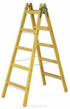 DRABINA DREWNIANA 130 CM 4 SZCZEBLE