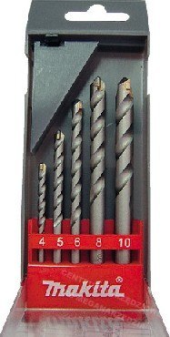 ZESTAW WIERTEŁ CYLINDRYCZNYCH DO BETONU 5szt 4, 5, 6, 8, 10 mm MAKITA ZESTAW WIERTEŁ CYLINDRYCZNYCH DO BETONU 5szt 4, 5, 6, 8, 10 mm MAKITA