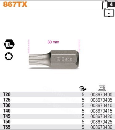 BETA KOŃCÓWKA WKRĘTAKOWA PROFIL TORX T30x30mm 10mm BETA KOŃCÓWKA WKRĘTAKOWA PROFIL TORX T30x30mm 10mm