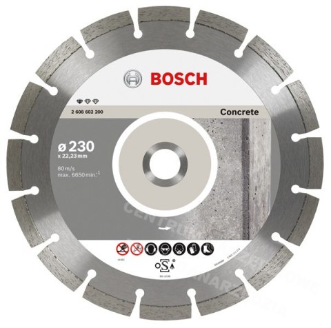 BOSCH TARCZA DIAMENTOWA 230x22 SEGMENTOWA CONCRETE BOSCH BOSCH TARCZA DIAMENTOWA 230x22 SEGMENTOWA CONCRETE BOSCH