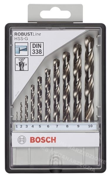 BOSCH WIERTŁO METAL HSS-G 10szt 1-10mm BOSCH BOSCH WIERTŁO METAL HSS-G 10szt 1-10mm BOSCH