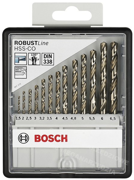 BOSCH WIERTŁO METAL HSS-CO 13szt ROBUST BOSCH BOSCH WIERTŁO METAL HSS-CO 13szt ROBUST BOSCH