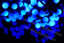 LAMPKI CHOINKOWE 100 LED KULKI NIEBIESKIE BOMBKI